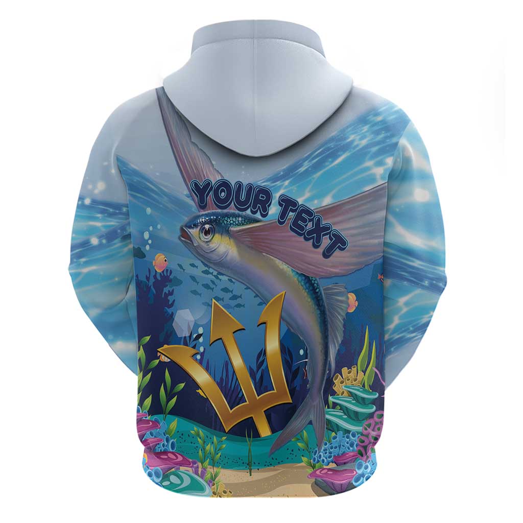 Personalised Barbados Flying Fish Hoodie Ocean Style LT15