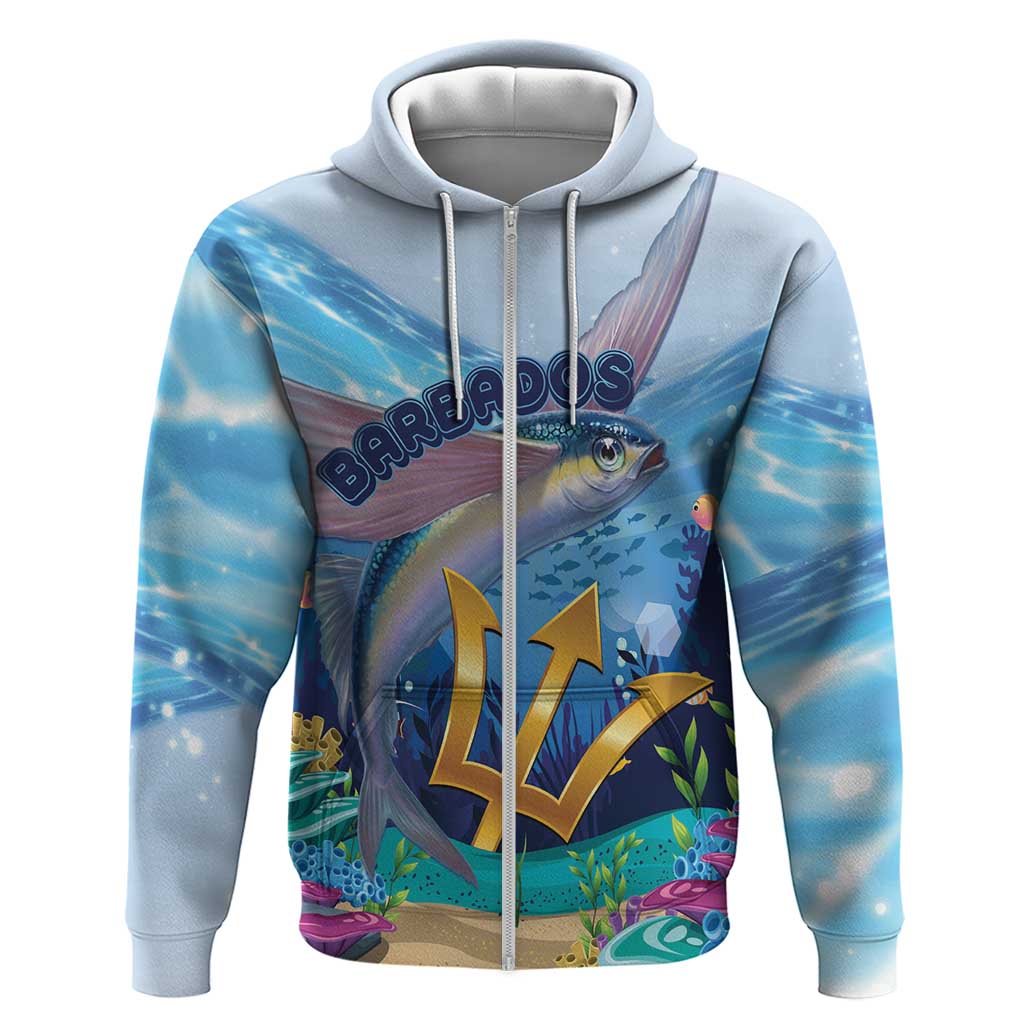 Personalised Barbados Flying Fish Hoodie Ocean Style LT15