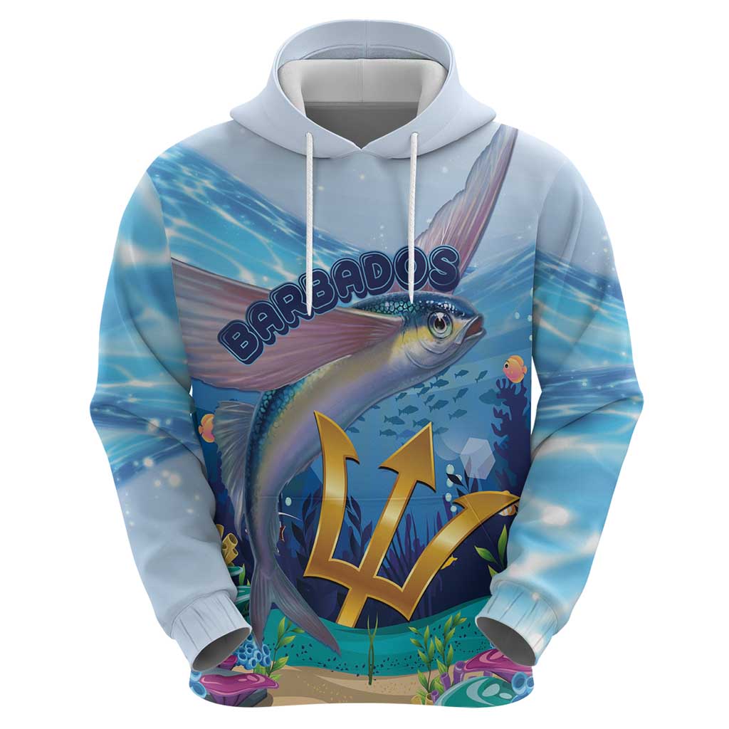 Personalised Barbados Flying Fish Hoodie Ocean Style LT15