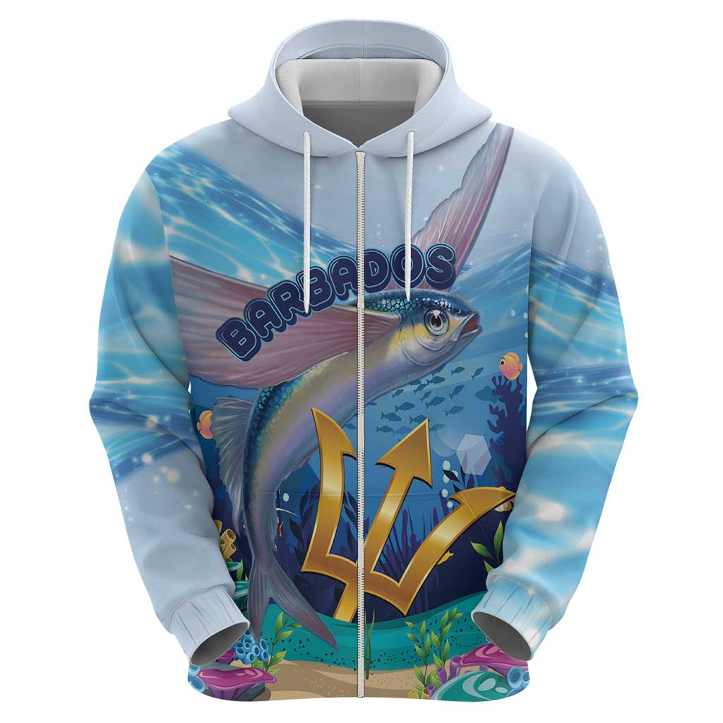 Personalised Barbados Flying Fish Hoodie Ocean Style LT15
