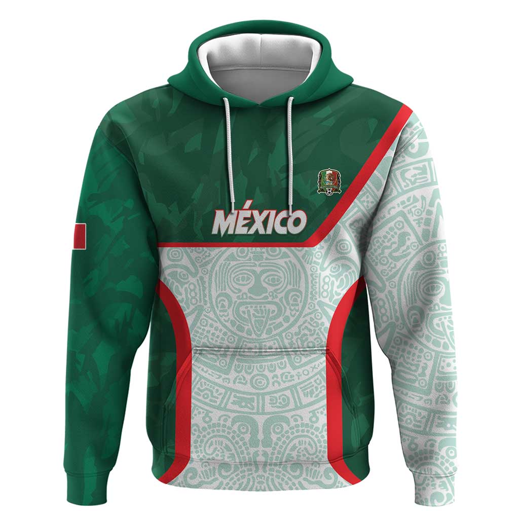 Custom Mexico Football Hoodie Aztec Pattern LT15