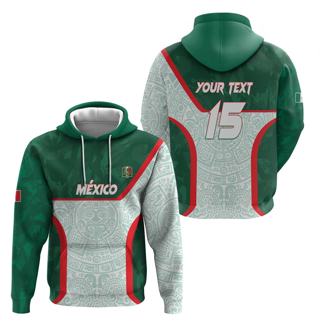 Custom Mexico Football Hoodie Aztec Pattern LT15