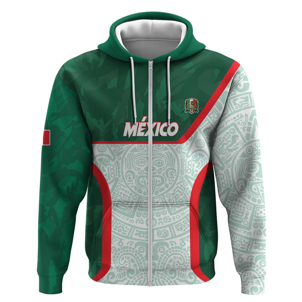 Custom Mexico Football Hoodie Aztec Pattern LT15