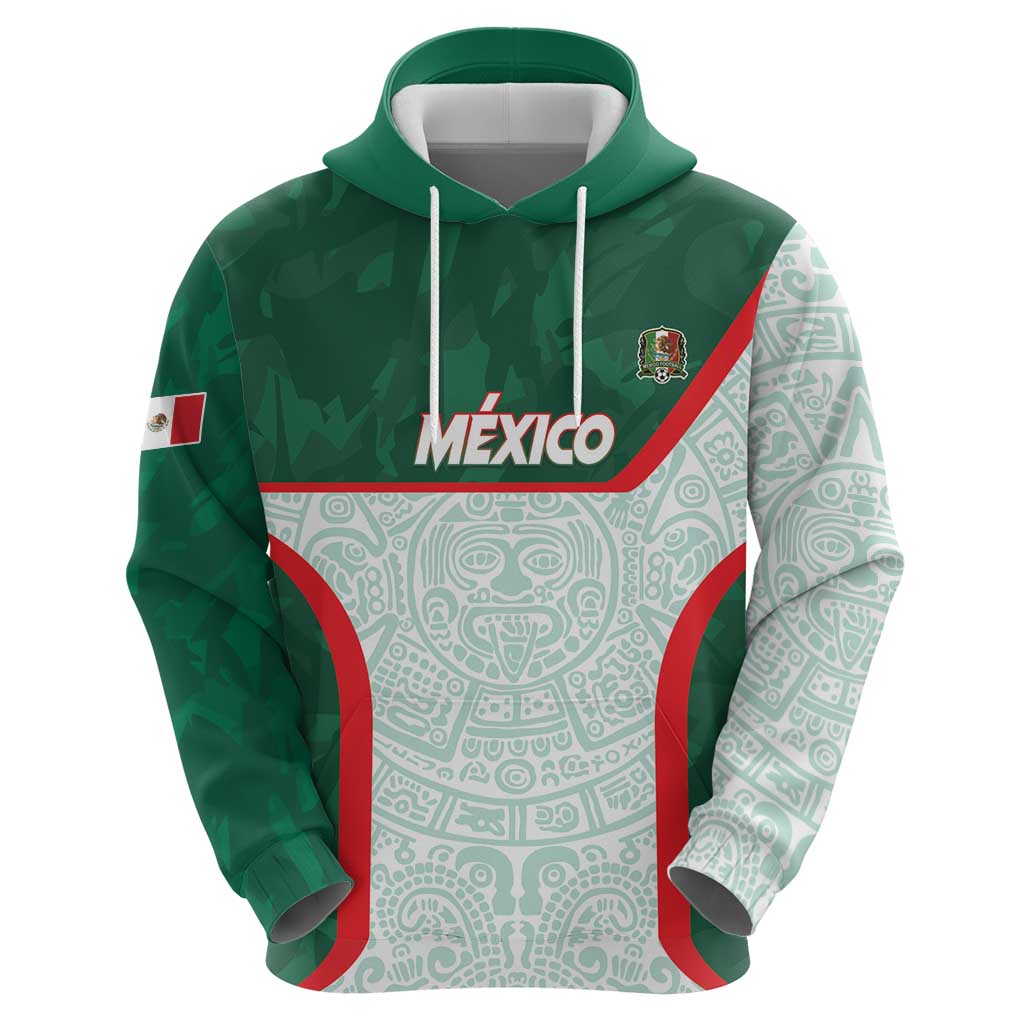 Custom Mexico Football Hoodie Aztec Pattern LT15