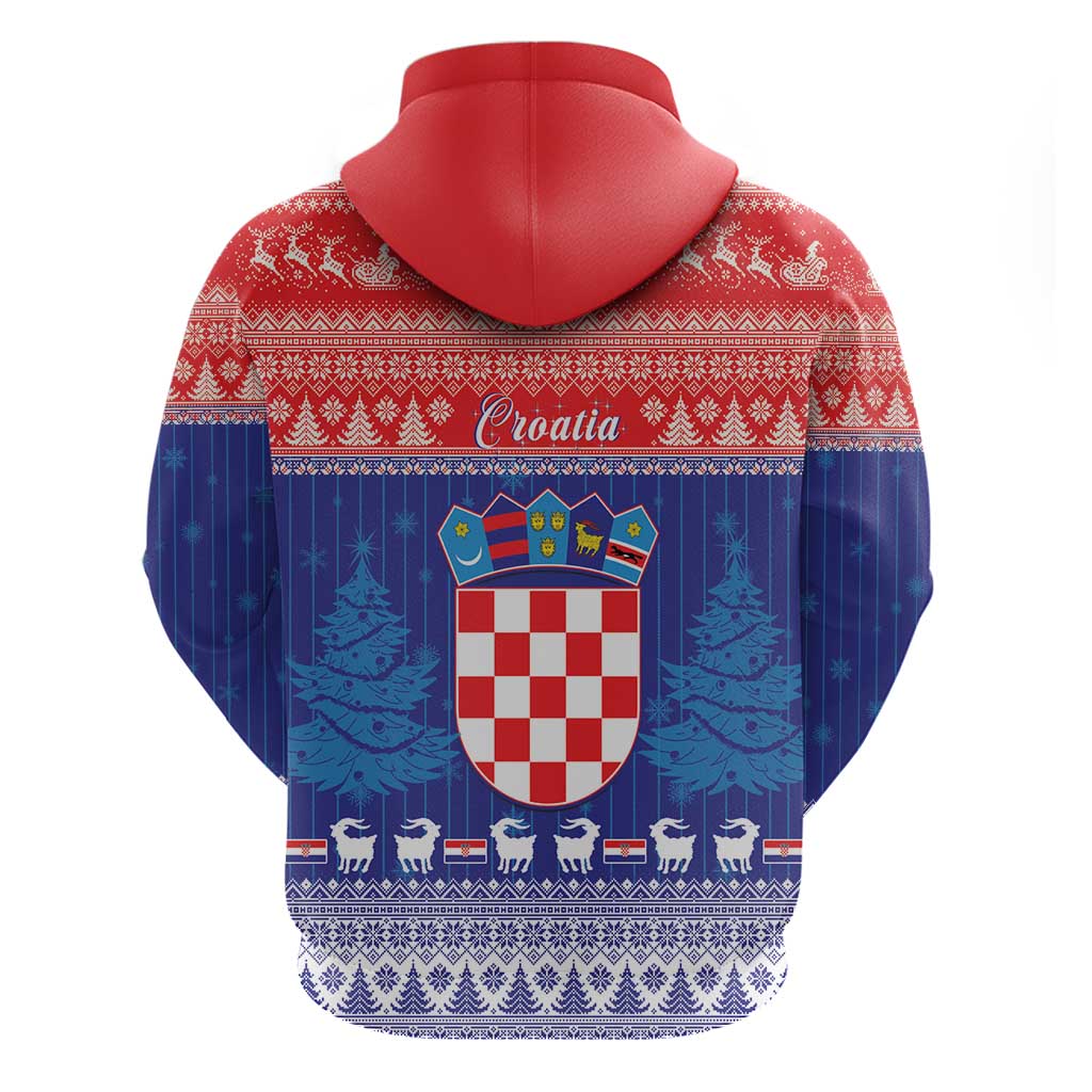 Croatia Christmas Hoodie Coat Of Arms Sretan Bozic LT15
