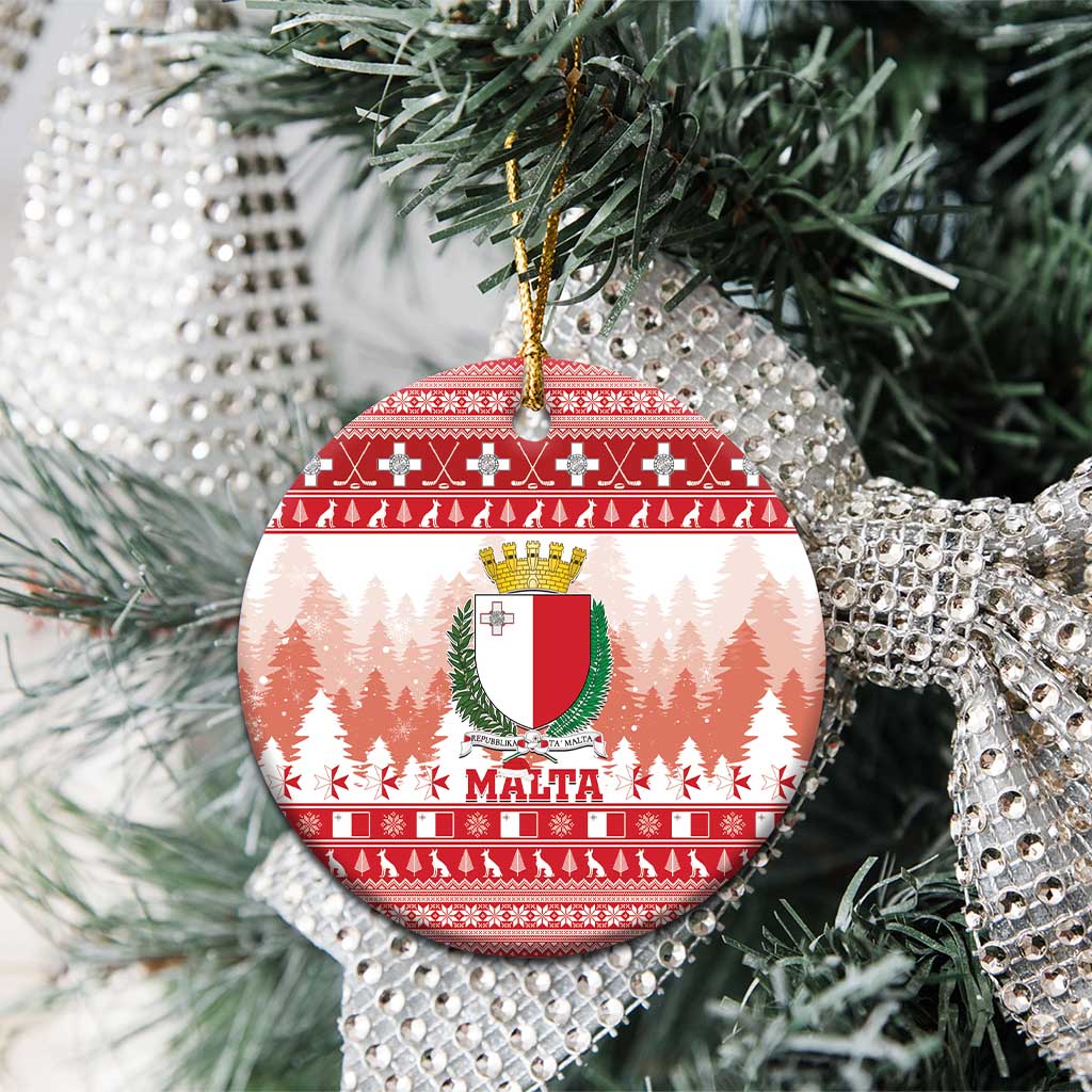 Malta Christmas Ceramic Ornament Coat Of Arms il-Milied it-Tajjeb LT15