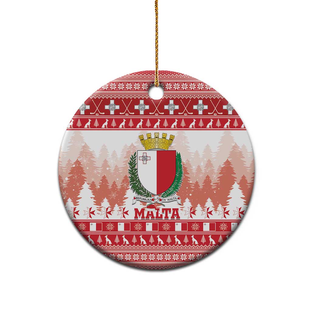 Malta Christmas Ceramic Ornament Coat Of Arms il-Milied it-Tajjeb LT15