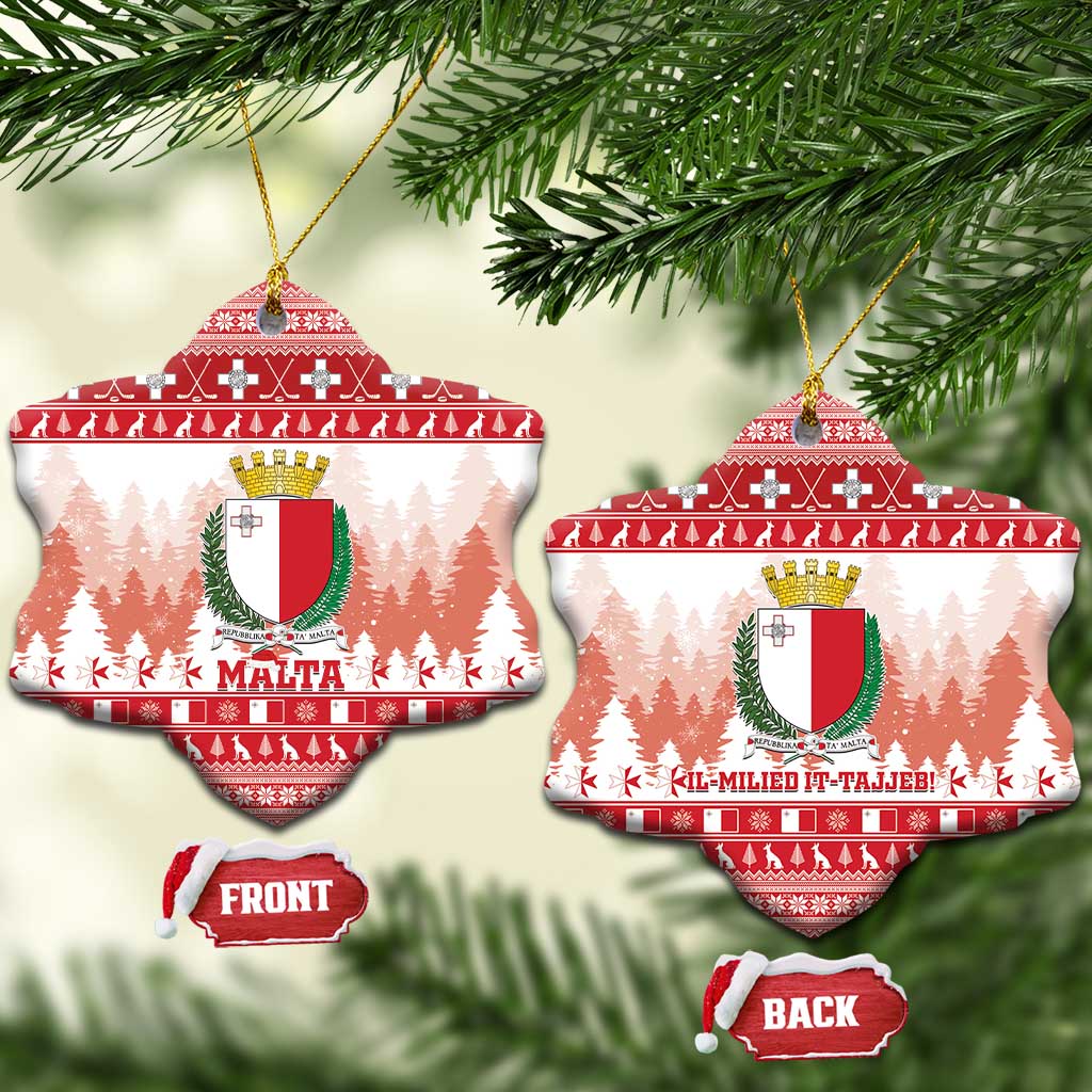 Malta Christmas Ceramic Ornament Coat Of Arms il-Milied it-Tajjeb LT15