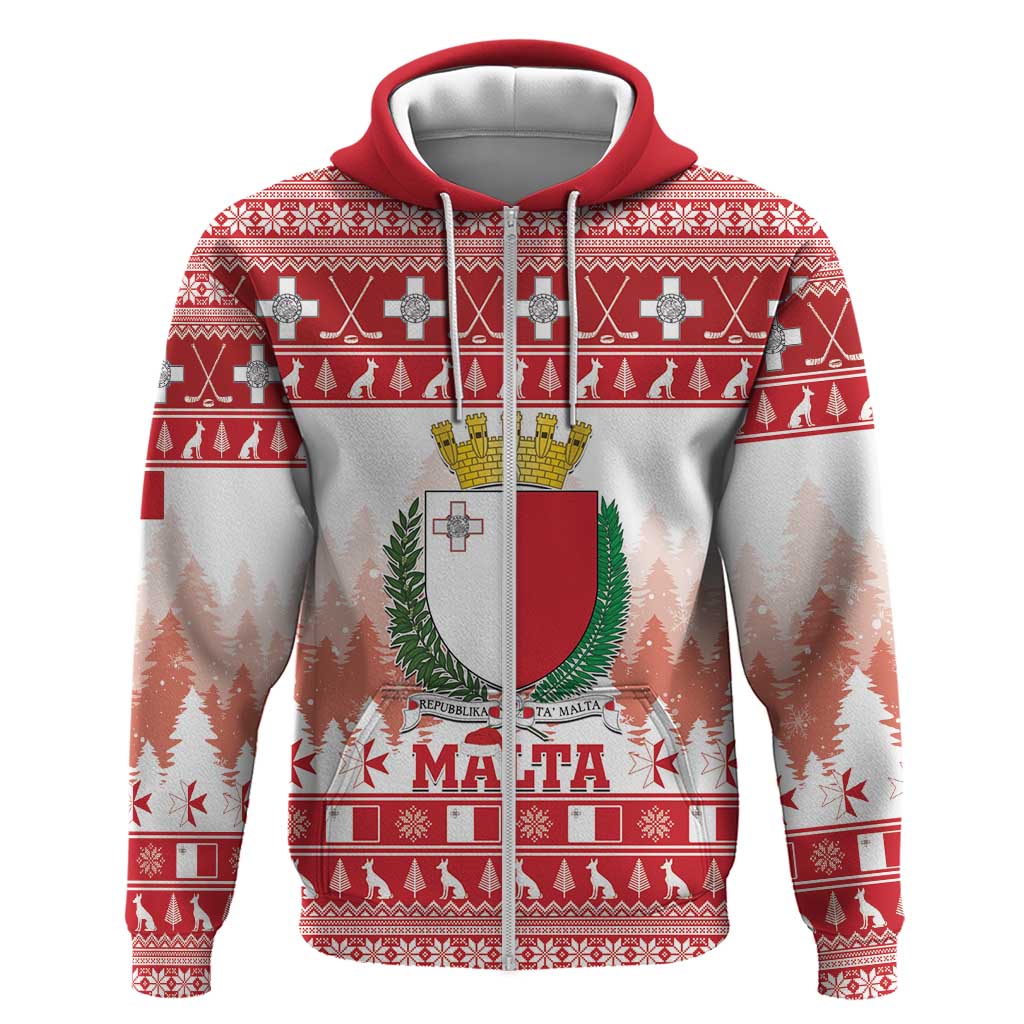 Malta Christmas Hoodie Coat Of Arms il-Milied it-Tajjeb LT15