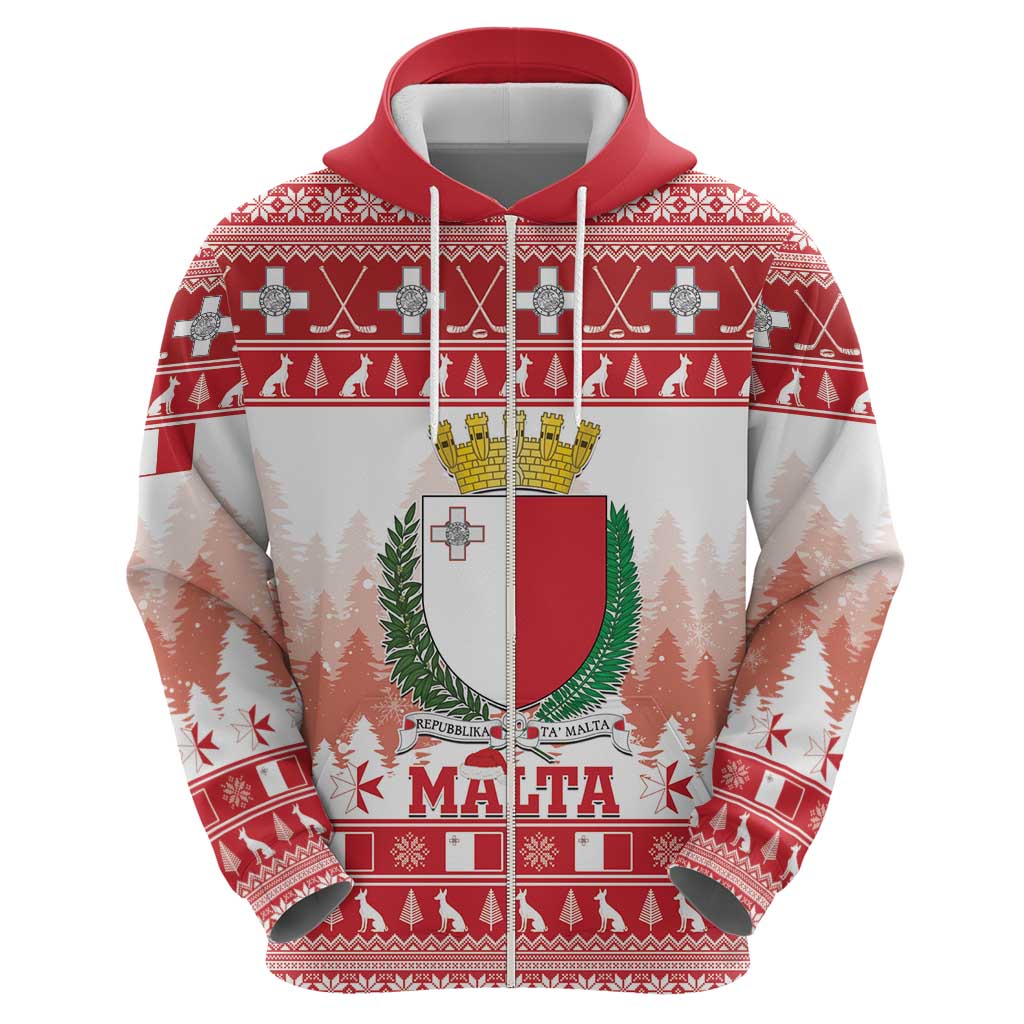 Malta Christmas Hoodie Coat Of Arms il-Milied it-Tajjeb LT15