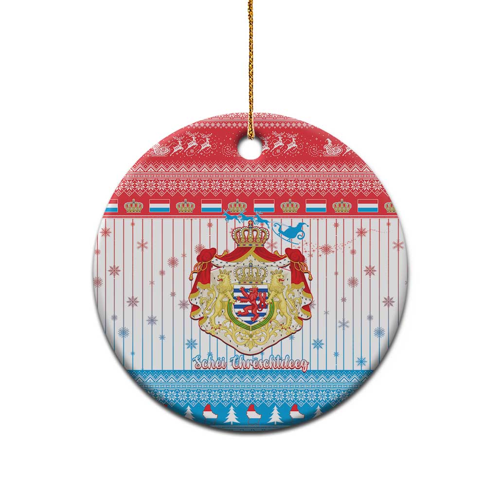 Luxembourg Christmas Ceramic Ornament Coat Of Arms Schei Chreschtdeeg LT15