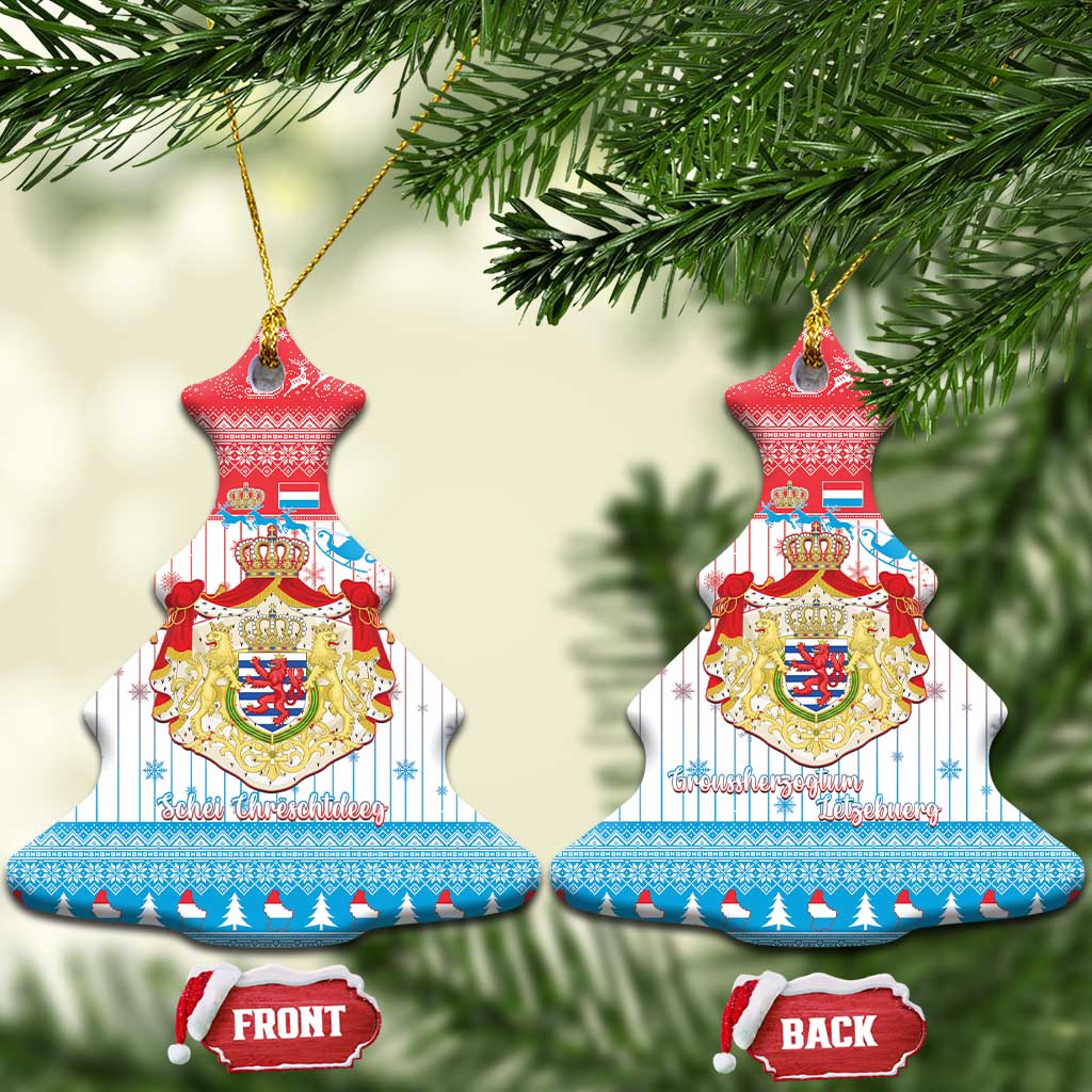 Luxembourg Christmas Ceramic Ornament Coat Of Arms Schei Chreschtdeeg LT15