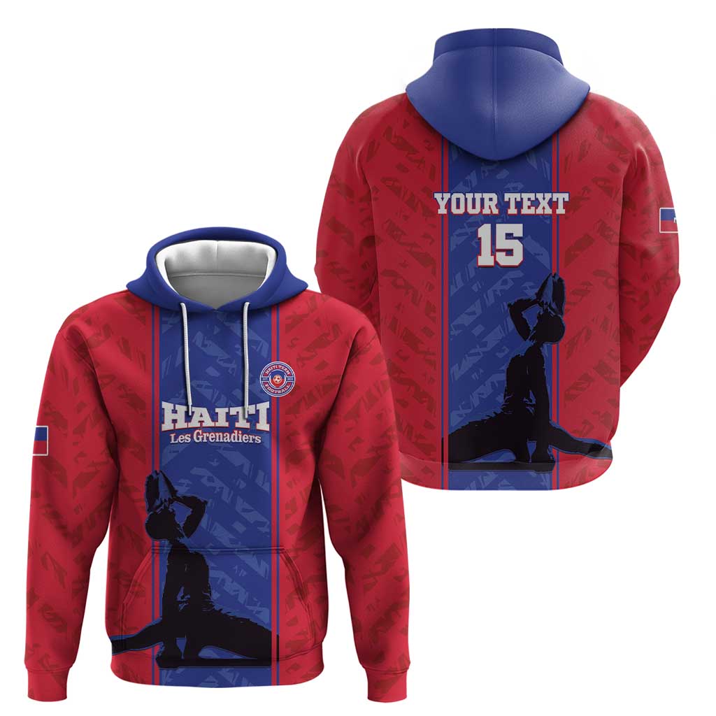 Custom Haiti Football Hoodie Go Les Grenadiers LT15