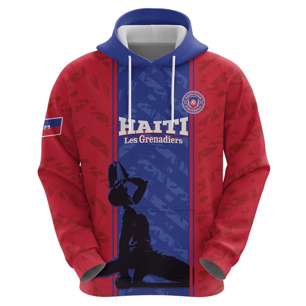 Custom Haiti Football Hoodie Go Les Grenadiers LT15