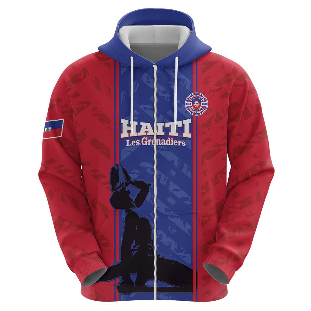Custom Haiti Football Hoodie Go Les Grenadiers LT15
