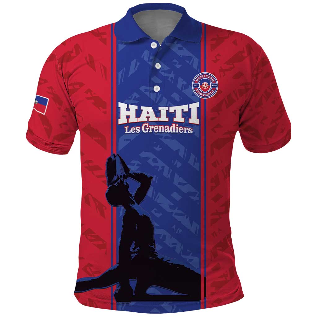 Custom Haiti Football Polo Shirt Go Les Grenadiers LT15