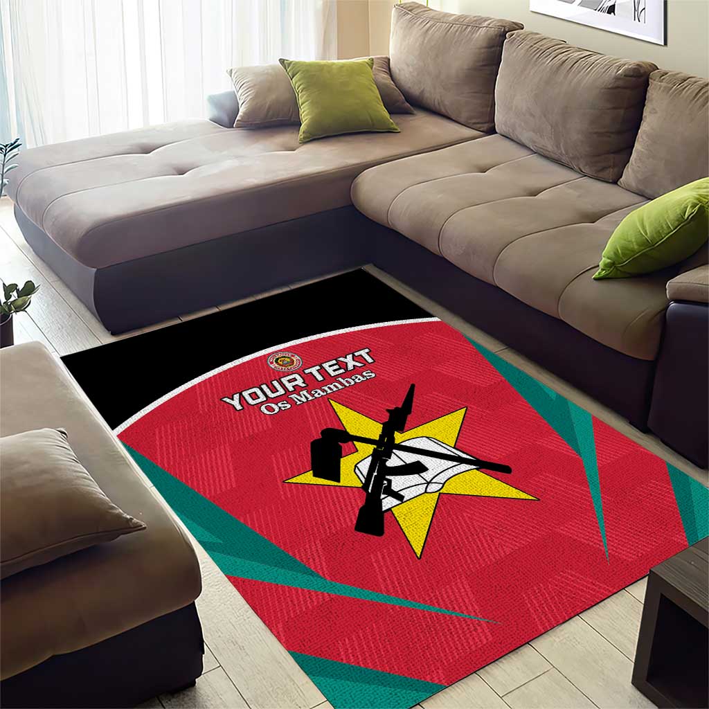 Afro Mozambique Football Custom Area Rug Go Os Mambas LT15