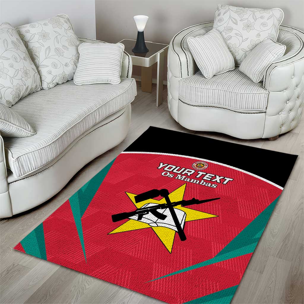 Afro Mozambique Football Custom Area Rug Go Os Mambas LT15