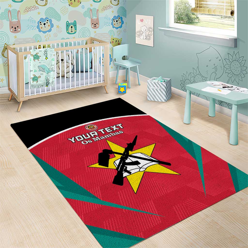 Afro Mozambique Football Custom Area Rug Go Os Mambas LT15