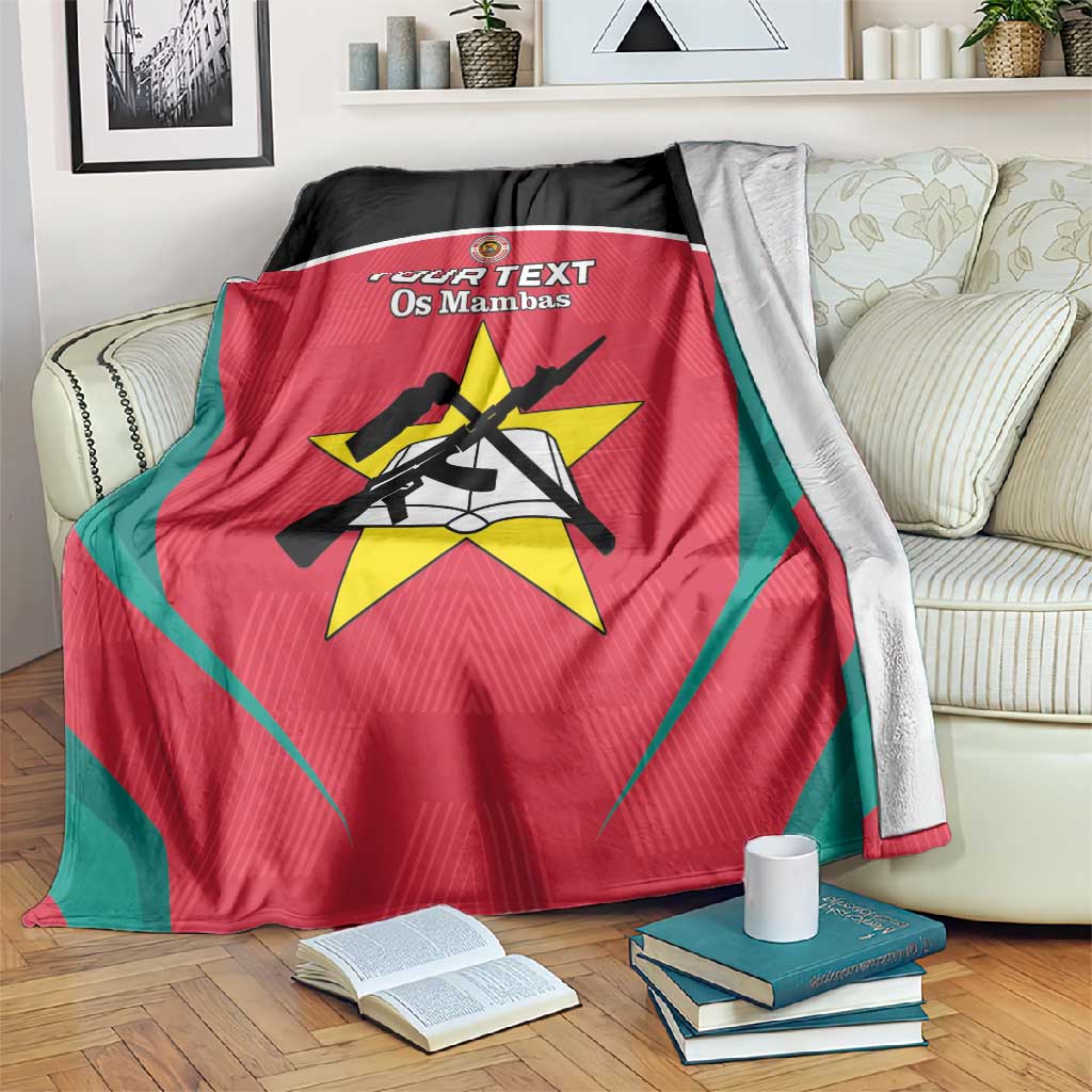 Afro Mozambique Football Custom Blanket Go Os Mambas LT15