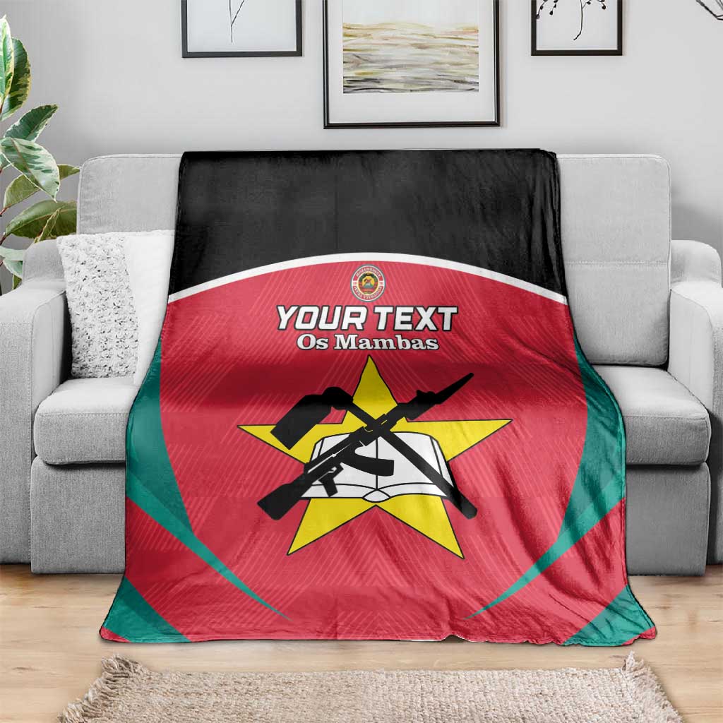 Afro Mozambique Football Custom Blanket Go Os Mambas LT15