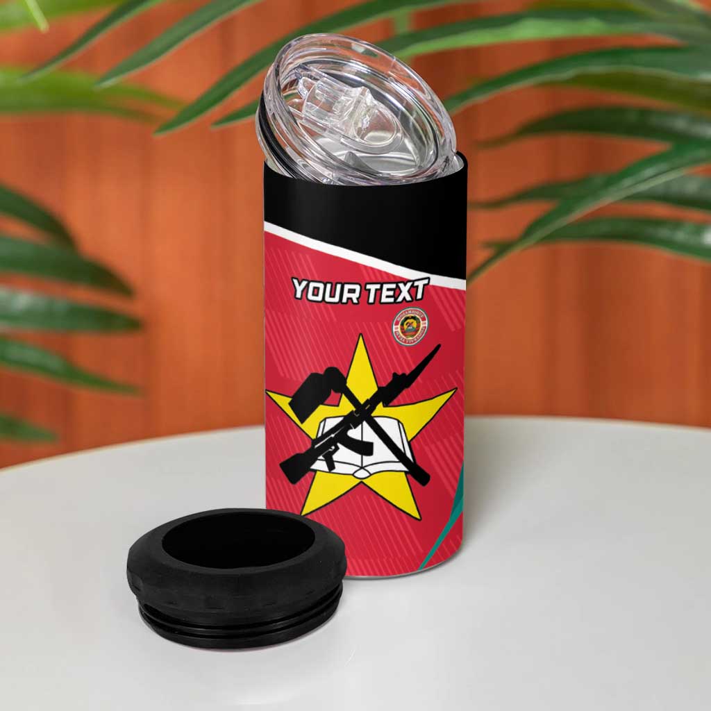 Afro Mozambique Football Custom 4 in 1 Can Cooler Tumbler Go Os Mambas LT15