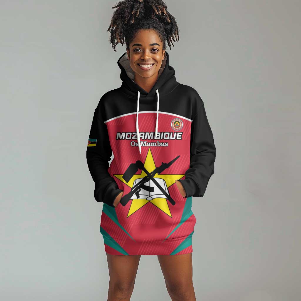 Afro Mozambique Football Custom Hoodie Dress Go Os Mambas LT15