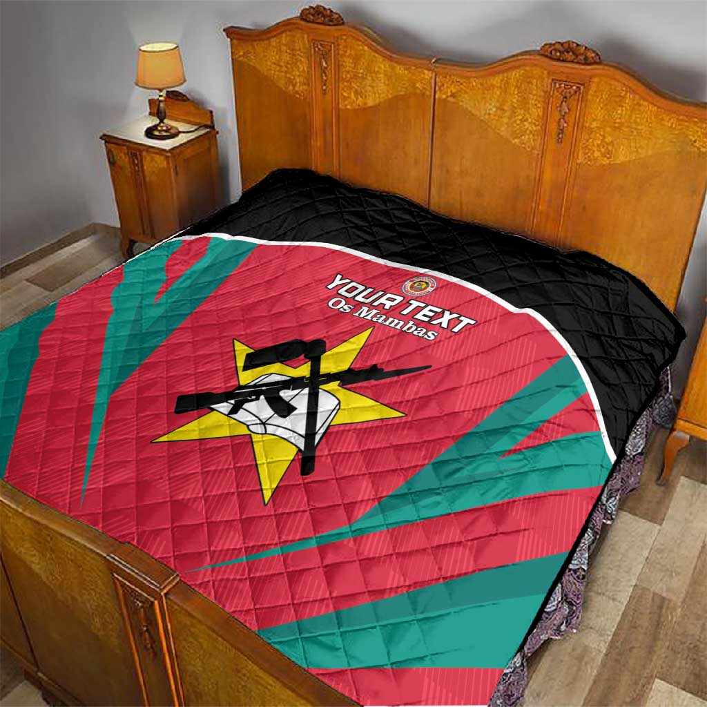 Afro Mozambique Football Custom Quilt Go Os Mambas LT15