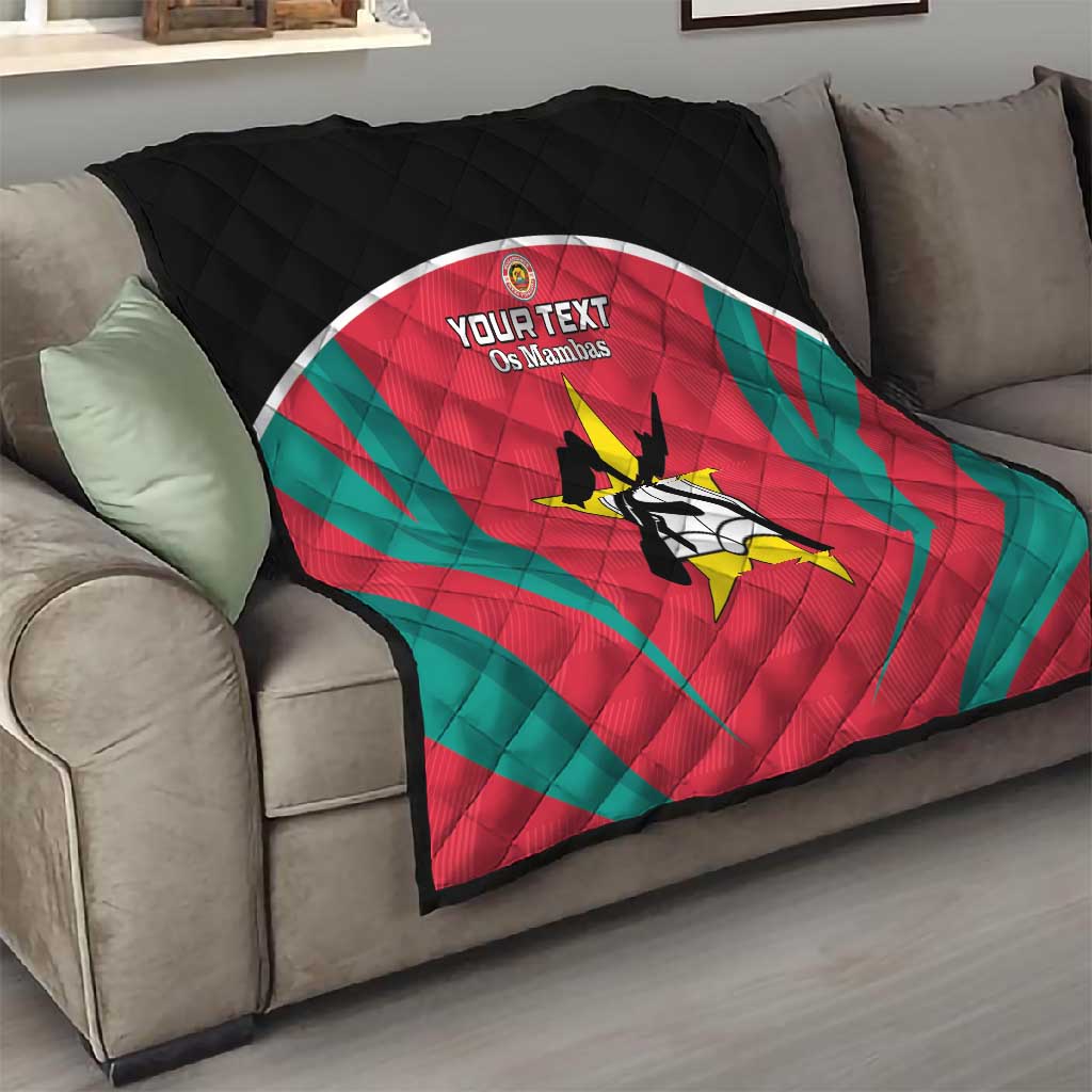 Afro Mozambique Football Custom Quilt Go Os Mambas LT15