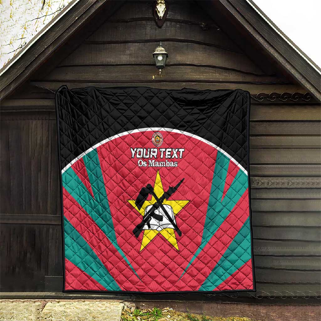 Afro Mozambique Football Custom Quilt Go Os Mambas LT15