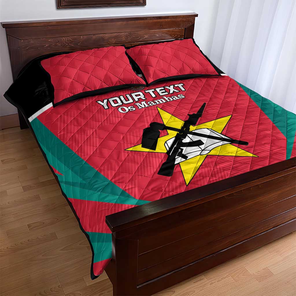 Afro Mozambique Football Custom Quilt Bed Set Go Os Mambas LT15