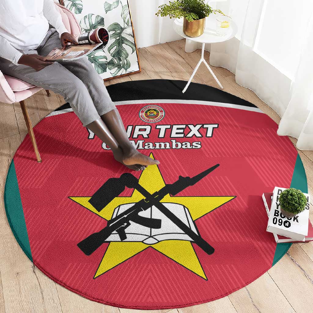 Afro Mozambique Football Custom Round Carpet Go Os Mambas LT15