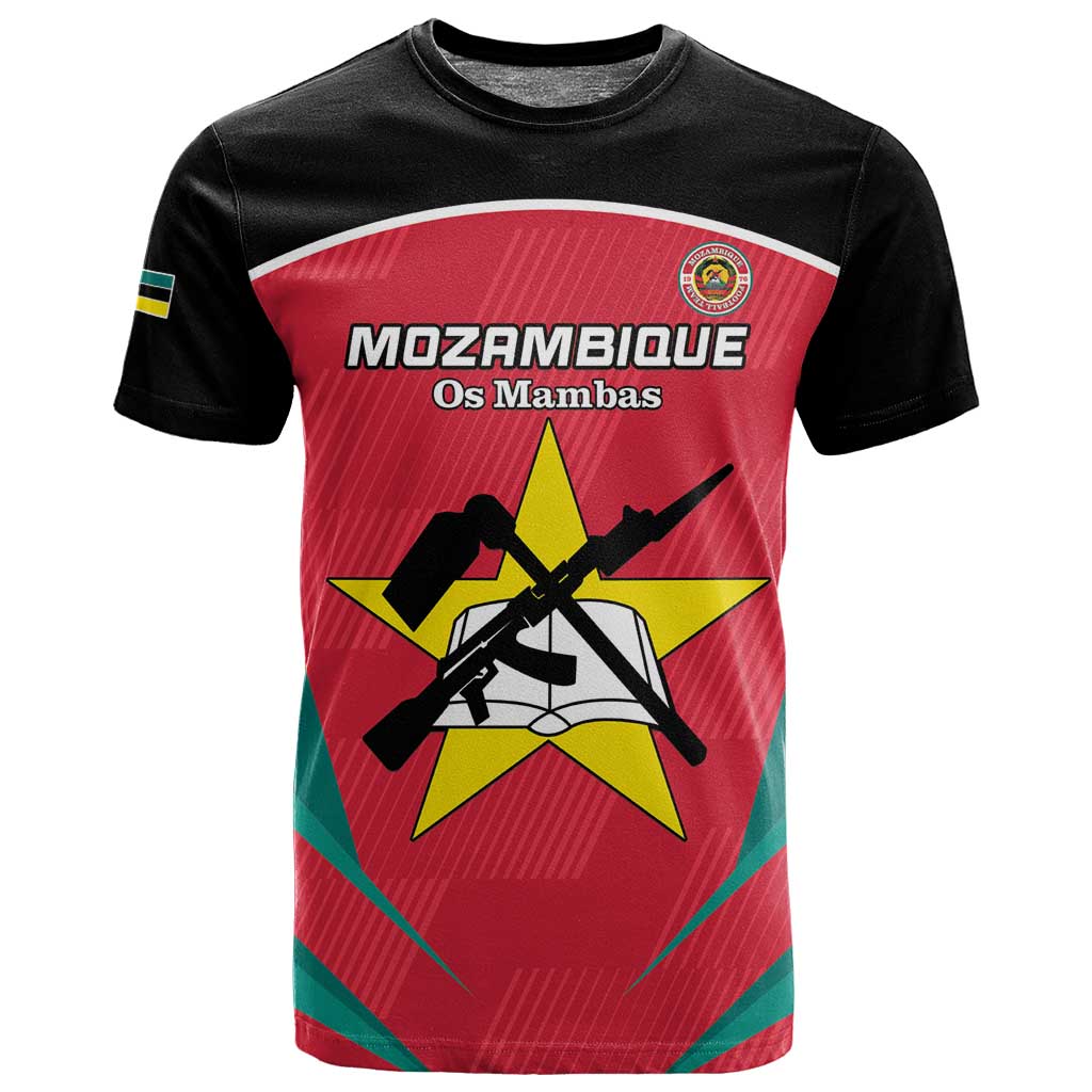 Afro Mozambique Football Custom T shirt Go Os Mambas LT15