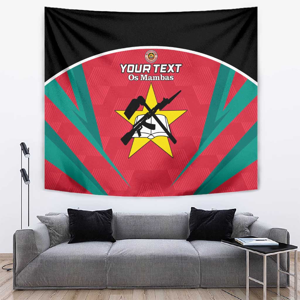Afro Mozambique Football Custom Tapestry Go Os Mambas LT15