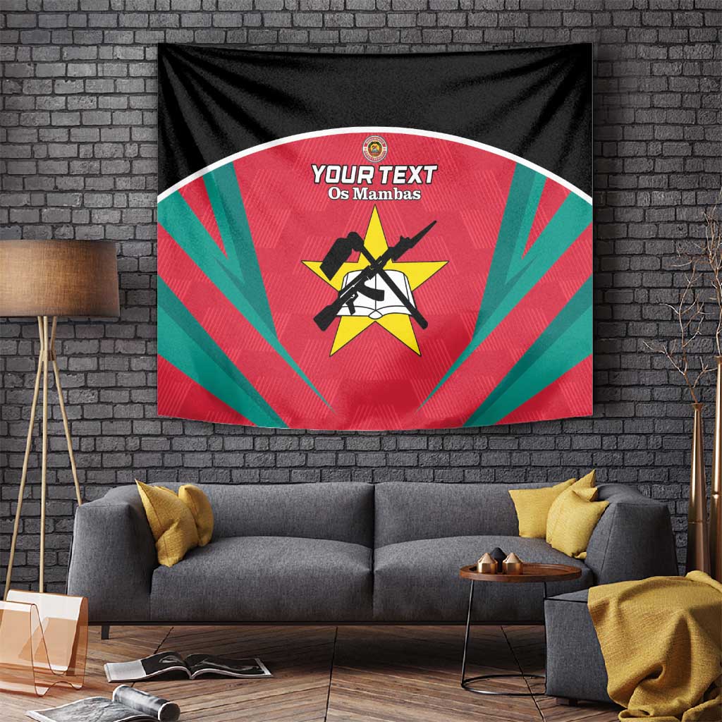Afro Mozambique Football Custom Tapestry Go Os Mambas LT15