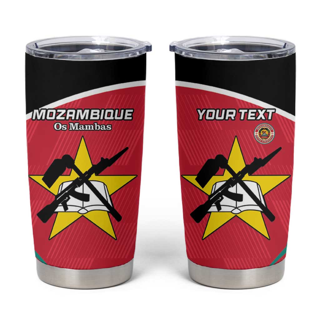 Afro Mozambique Football Custom Tumbler Cup Go Os Mambas LT15