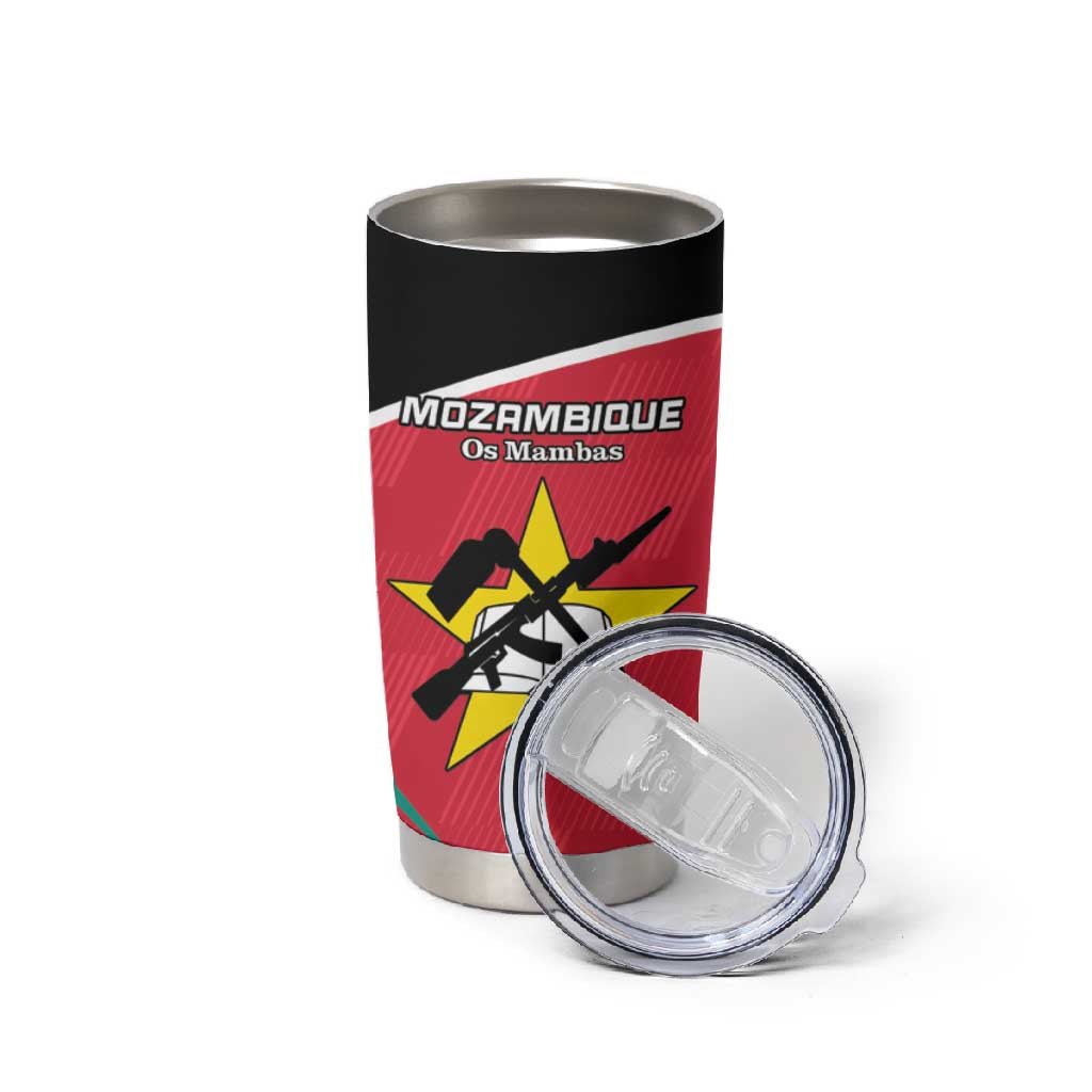Afro Mozambique Football Custom Tumbler Cup Go Os Mambas LT15