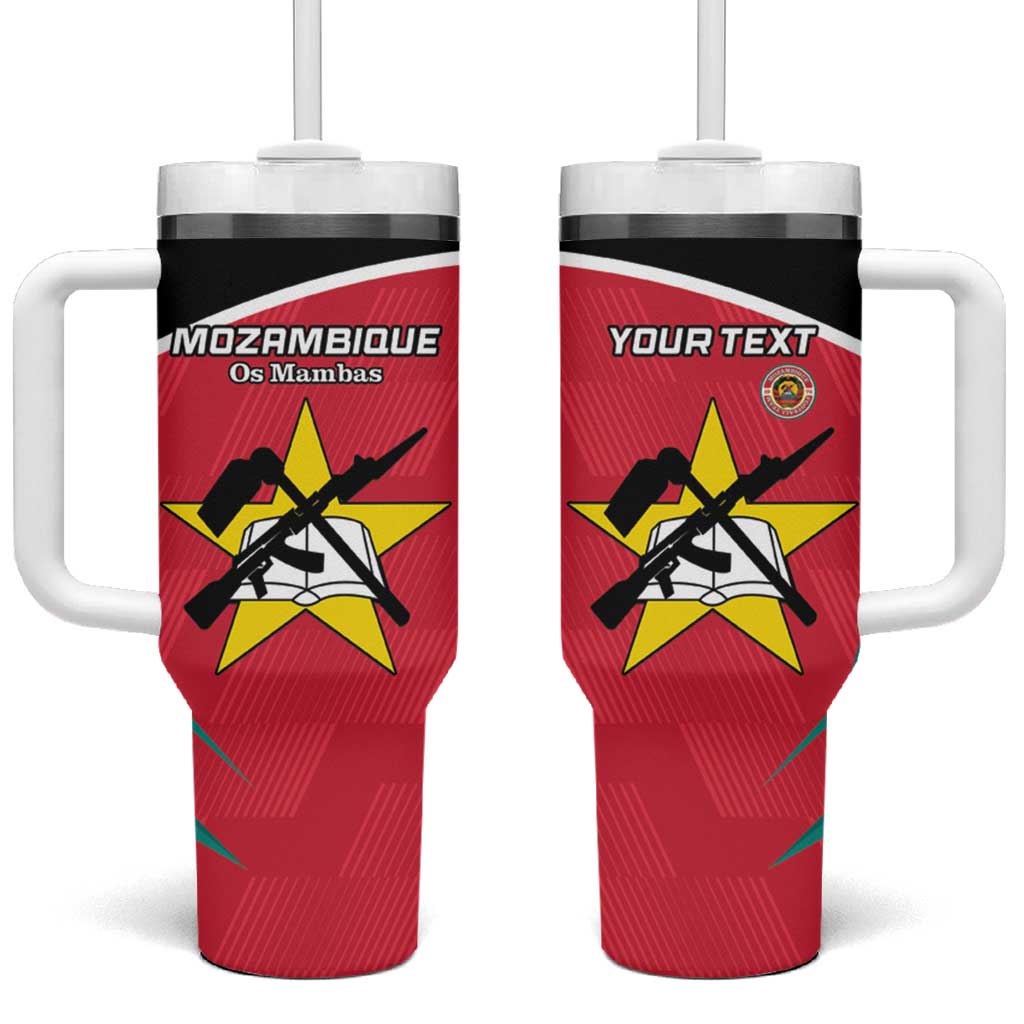 Afro Mozambique Football Custom Tumbler With Handle Go Os Mambas LT15