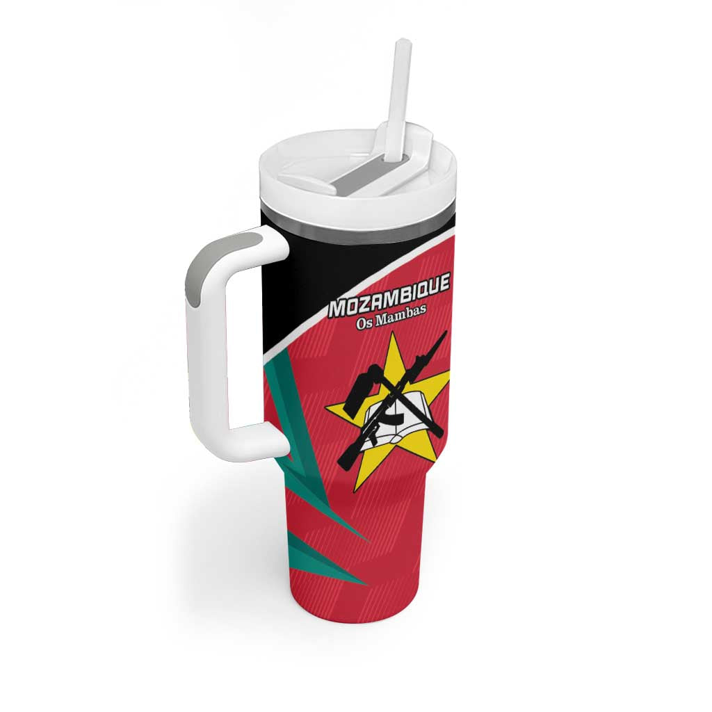 Afro Mozambique Football Custom Tumbler With Handle Go Os Mambas LT15
