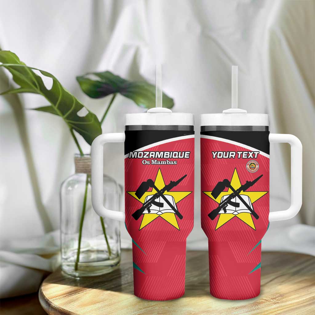Afro Mozambique Football Custom Tumbler With Handle Go Os Mambas LT15