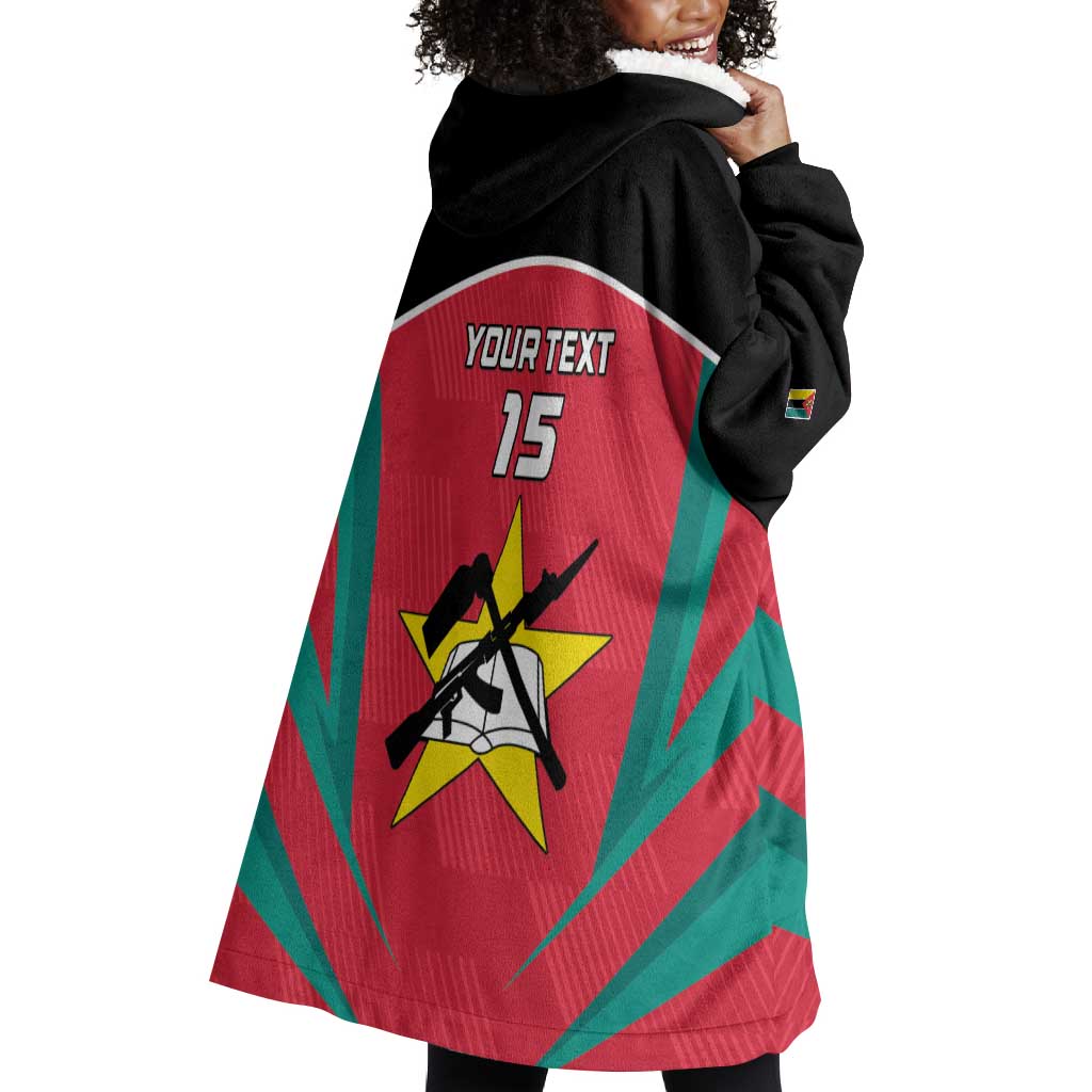 Afro Mozambique Football Custom Wearable Blanket Hoodie Go Os Mambas LT15