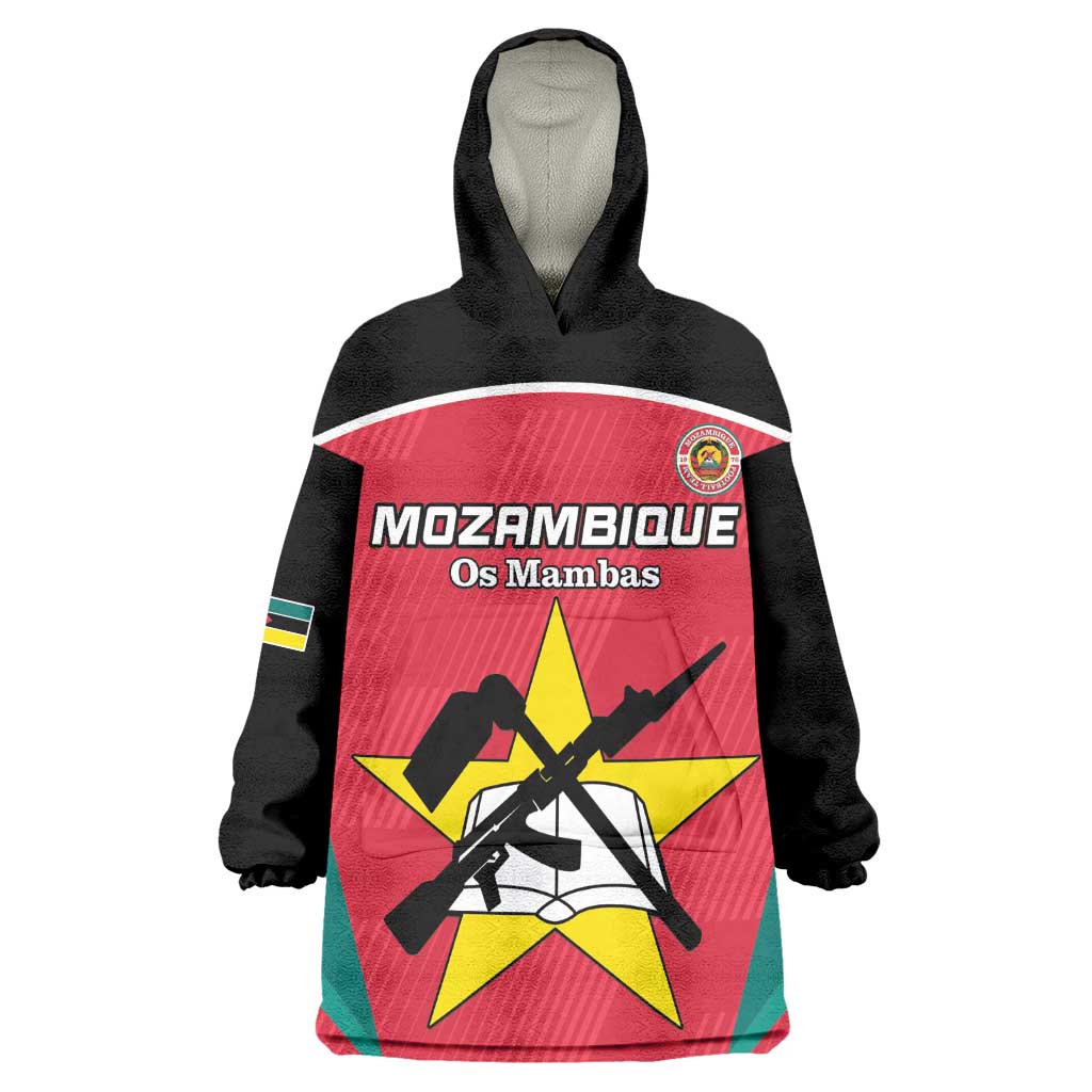Afro Mozambique Football Custom Wearable Blanket Hoodie Go Os Mambas LT15