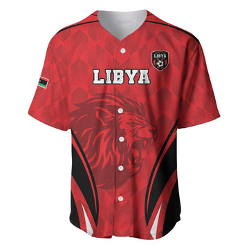Afro Libya Football Custom Baseball Jersey Barbary Lion - Sporty Style LT15