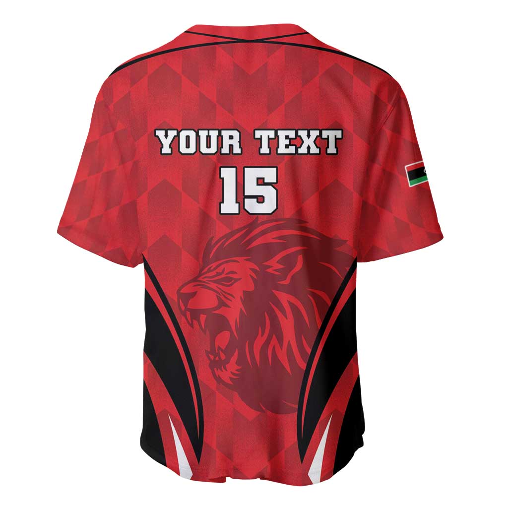 Afro Libya Football Custom Baseball Jersey Barbary Lion - Sporty Style LT15