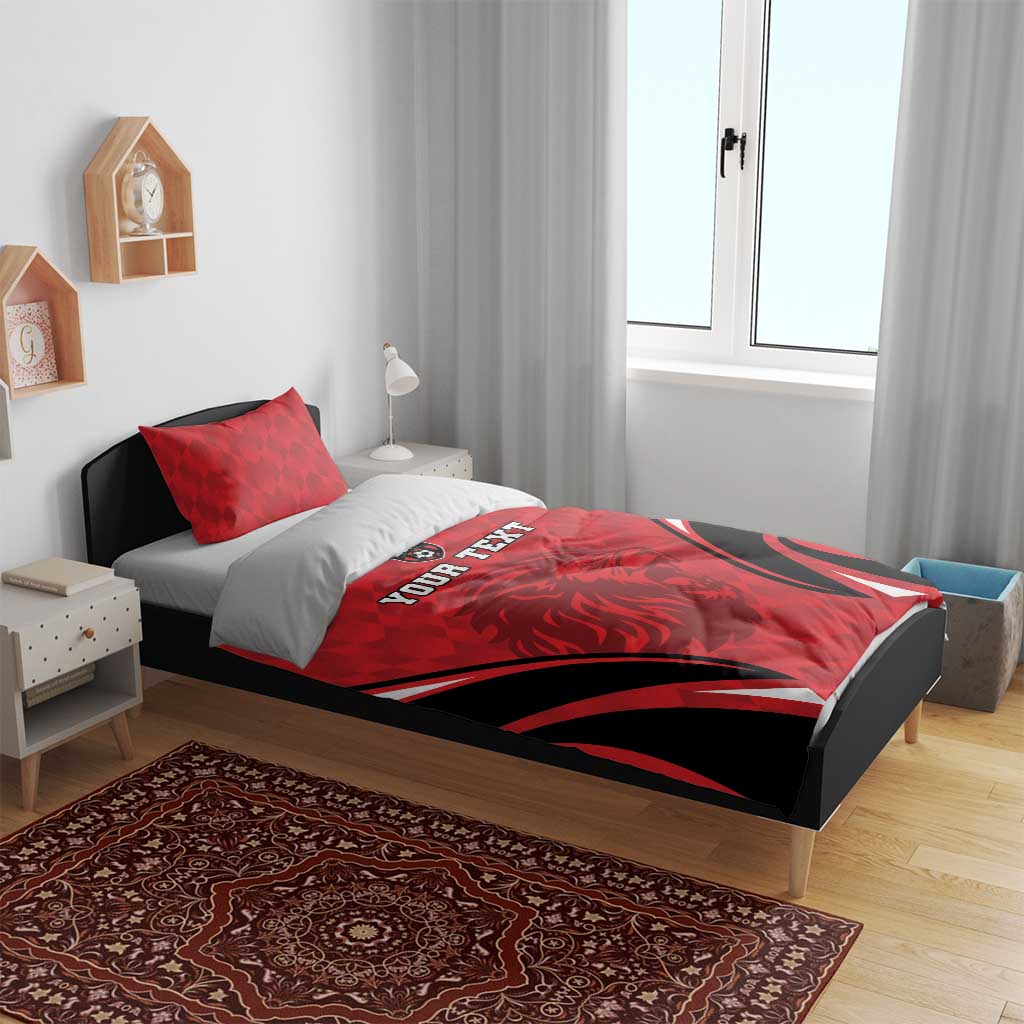 Afro Libya Football Custom Bedding Set Barbary Lion - Sporty Style LT15