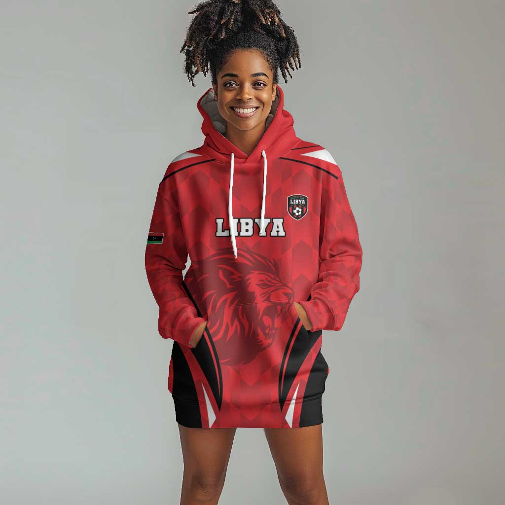 Afro Libya Football Custom Hoodie Dress Barbary Lion - Sporty Style LT15