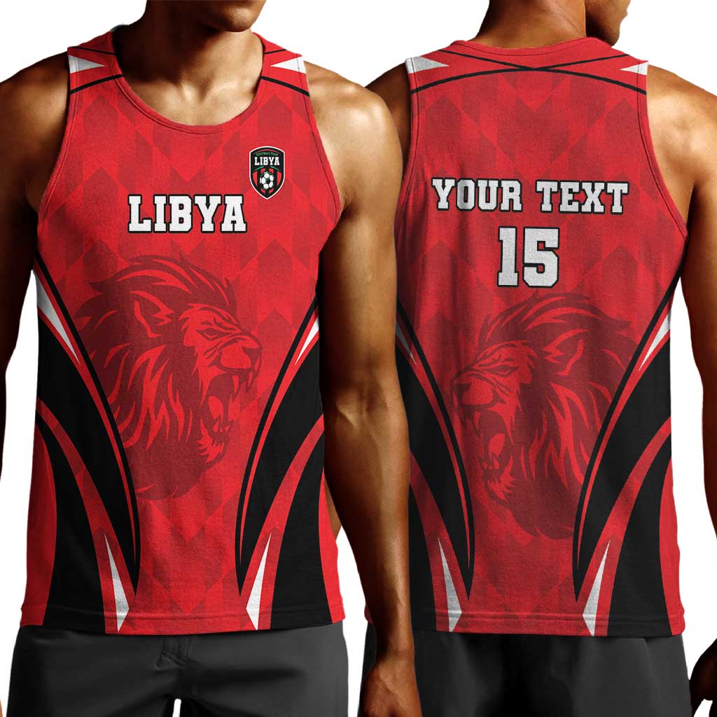 Afro Libya Football Custom Men Tank Top Barbary Lion - Sporty Style LT15