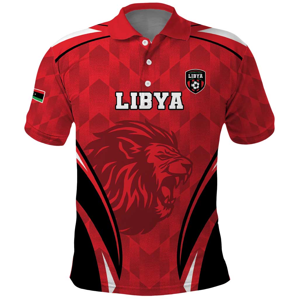 Custom Libya Football Polo Shirt Go Fursan al-Mutawasit LT15