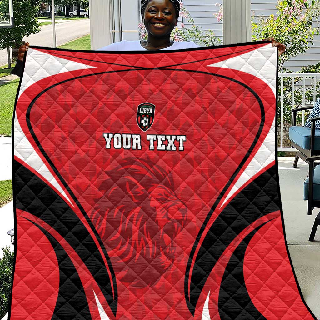 Afro Libya Football Custom Quilt Barbary Lion - Sporty Style LT15