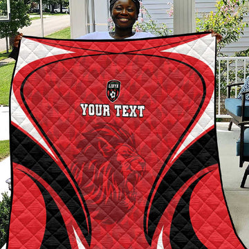 Afro Libya Football Custom Quilt Barbary Lion - Sporty Style LT15